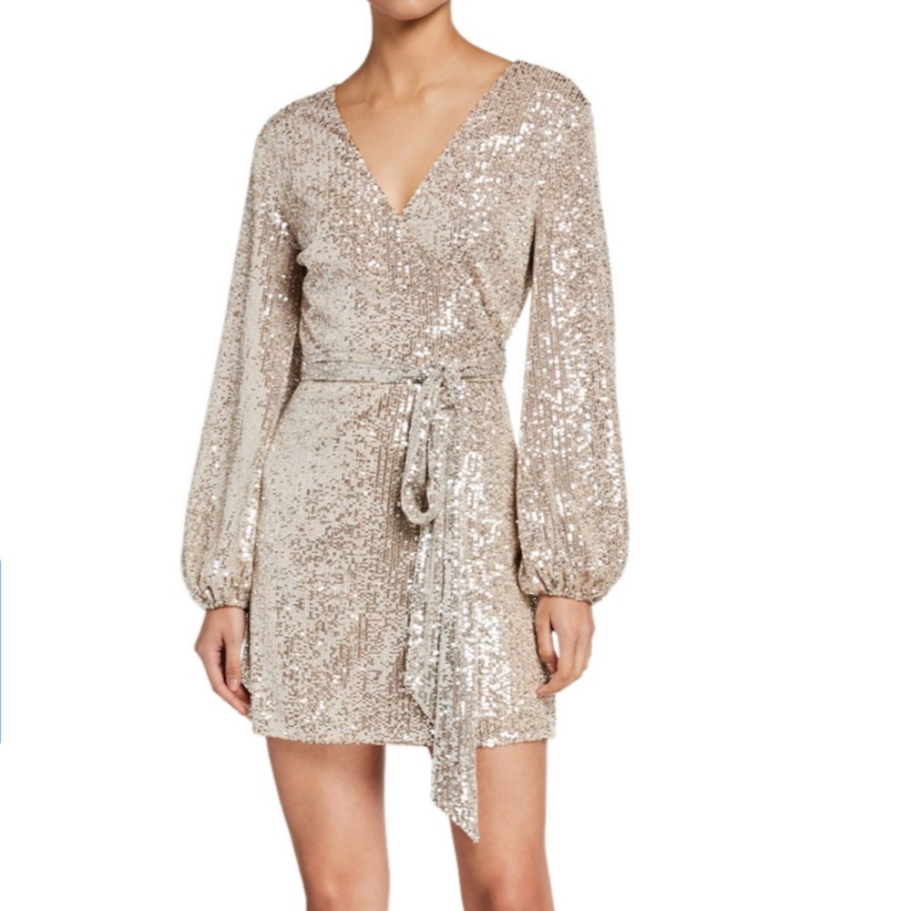 🌟🆕 NWT Gianni Bini Gold Sequin Dress XS ⭐️